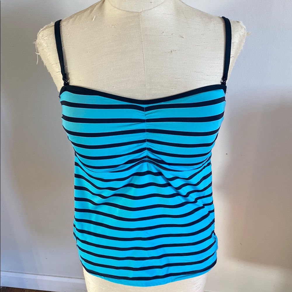 Blue Swim Top with Adjustable or Removable straps